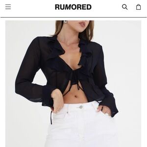 Waterfall Top | Navy S | Rumored